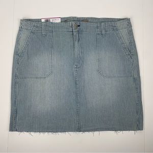 NWT Seven7 Stripped Stretch Cotton Twill Utility Skirt Size 16
